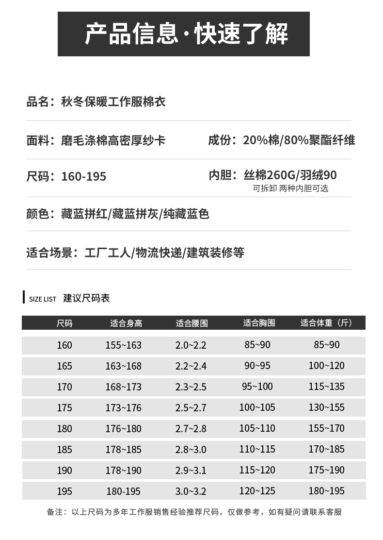 LW-8869Y 冬季羽绒内胆工作服棉服定制工厂车间户外男保温反光条保暖棉袄棉衣工作服(图15)