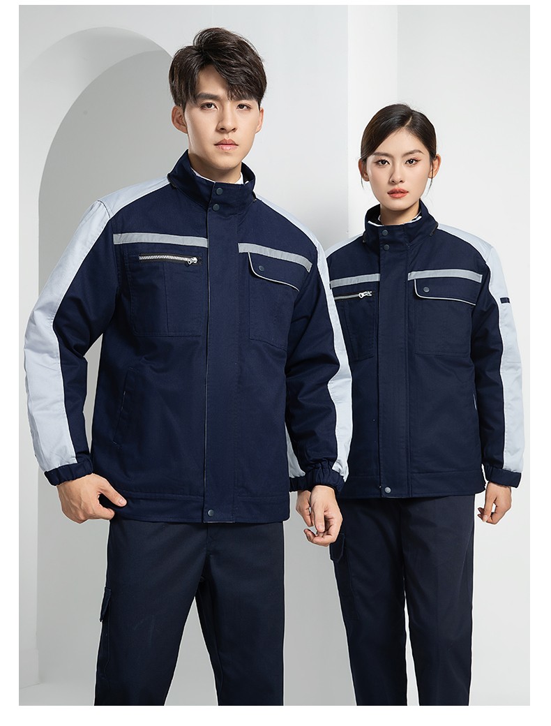 LW-8869Y 冬季羽绒内胆工作服棉服定制工厂车间户外男保温反光条保暖棉袄棉衣工作服(图23)