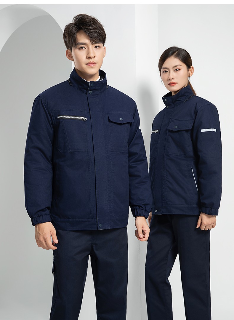 LW-8869Y 冬季羽绒内胆工作服棉服定制工厂车间户外男保温反光条保暖棉袄棉衣工作服(图26)