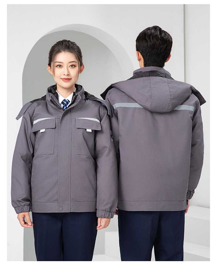 LW-8826 冬季可拆卸工作服棉袄工厂车间员工劳保服加绒加厚棉服工装定制(图27)