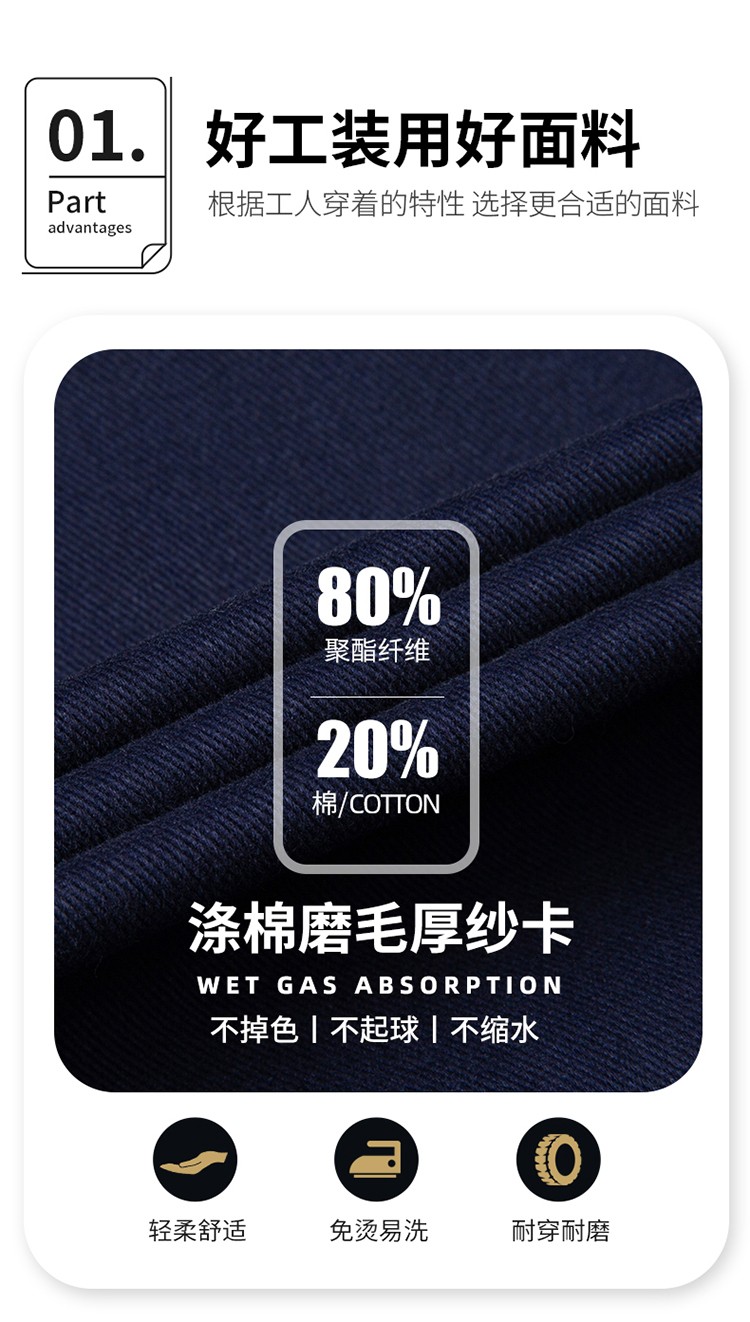 LW-8826Y 冬季可拆卸羽绒工作服棉袄工厂车间员工劳保服加绒加厚棉服工装定制(图4)