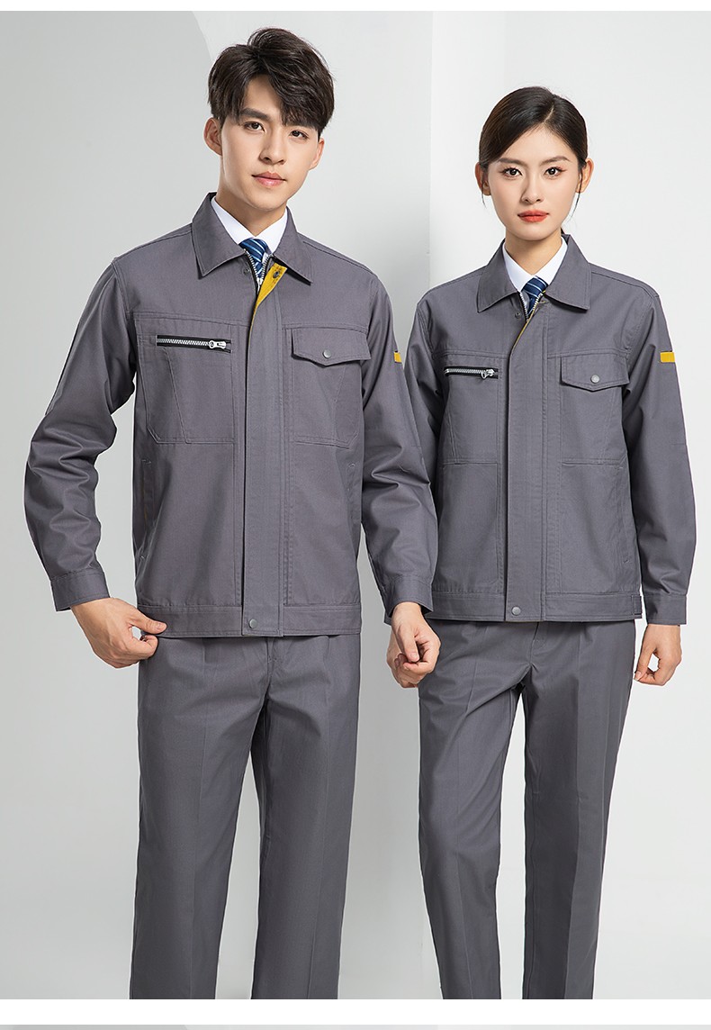 LW-8069 新款春秋工作服套装定制厂服工衣车间劳保服工程服电工服印制logo(图23)