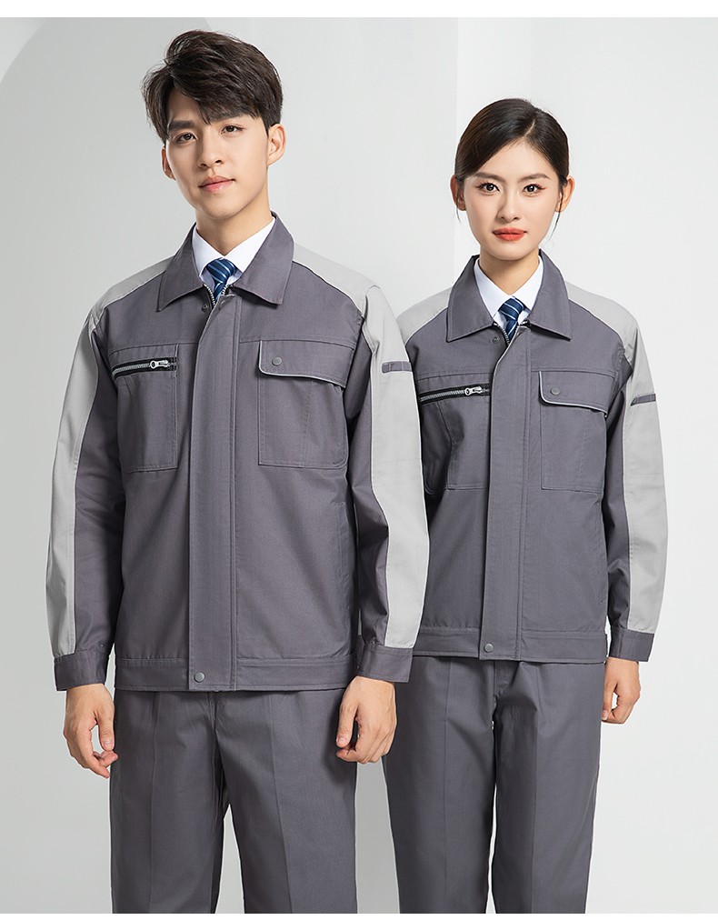 LW-8069 新款春秋工作服套装定制厂服工衣车间劳保服工程服电工服印制logo(图22)