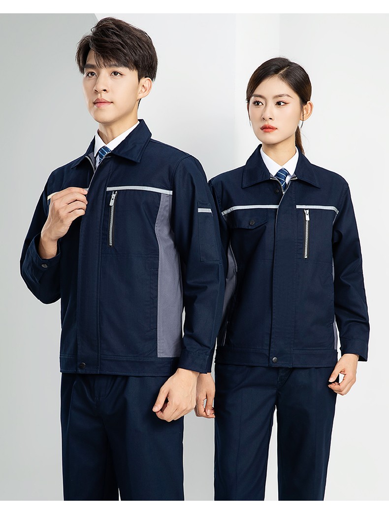 LW-8104 新款时尚拼色工作服定制带反光安全工作劳保服套装工厂车间工程服(图21)