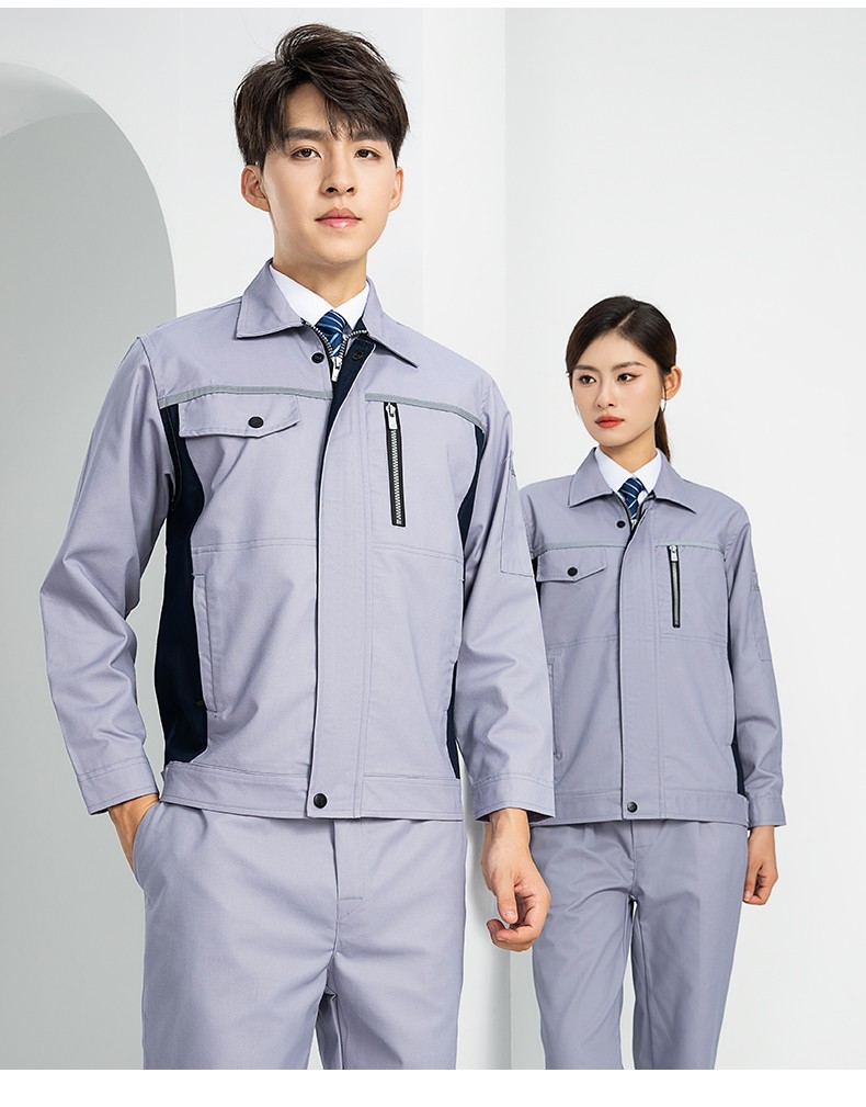 LW-8104 新款时尚拼色工作服定制带反光安全工作劳保服套装工厂车间工程服(图23)