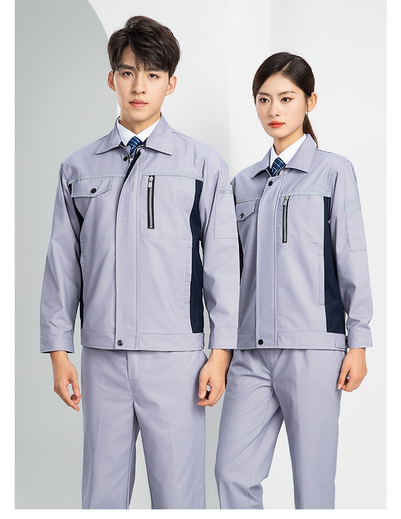 LW-8104 新款时尚拼色工作服定制带反光安全工作劳保服套装工厂车间工程服(图24)