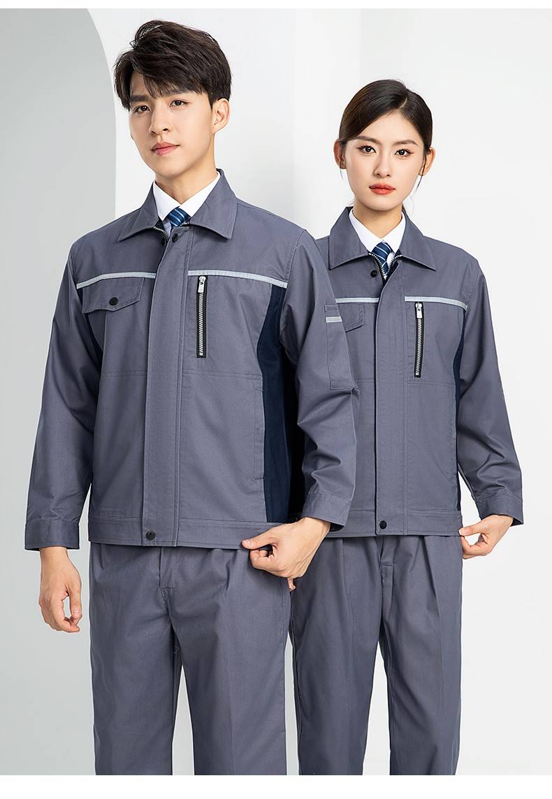 LW-8104 新款时尚拼色工作服定制带反光安全工作劳保服套装工厂车间工程服(图26)