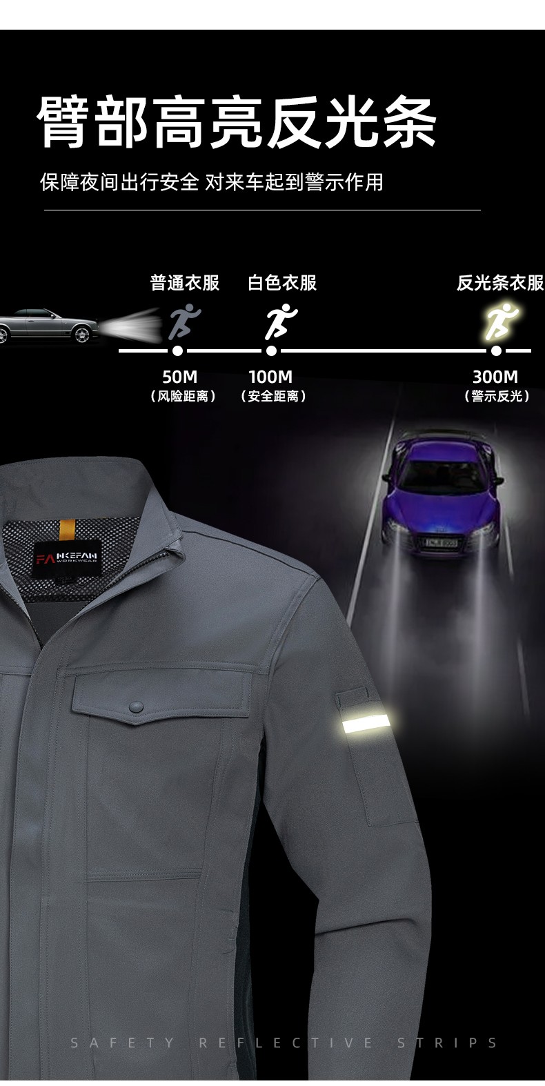 YJ-6509  立领工作服春秋男纯色拉链款套装工厂车间汽修机修服劳保服定制(图9)