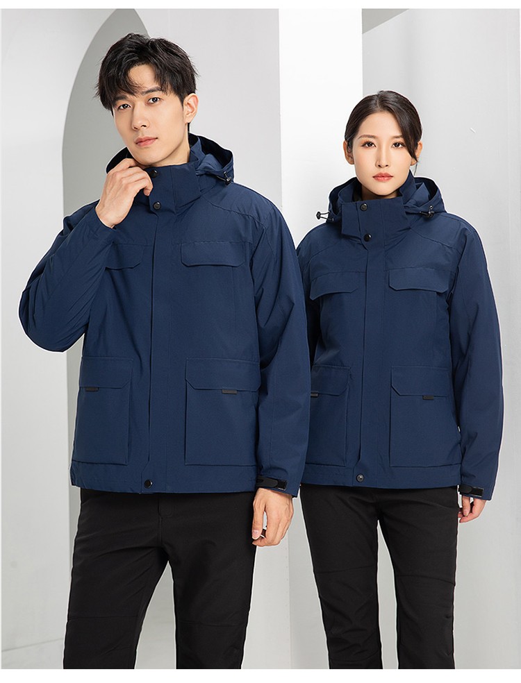 YJ-9809 秋冬季户外三合一冲锋衣工作服工作服可拆卸防水防风印字logo工作(图21)