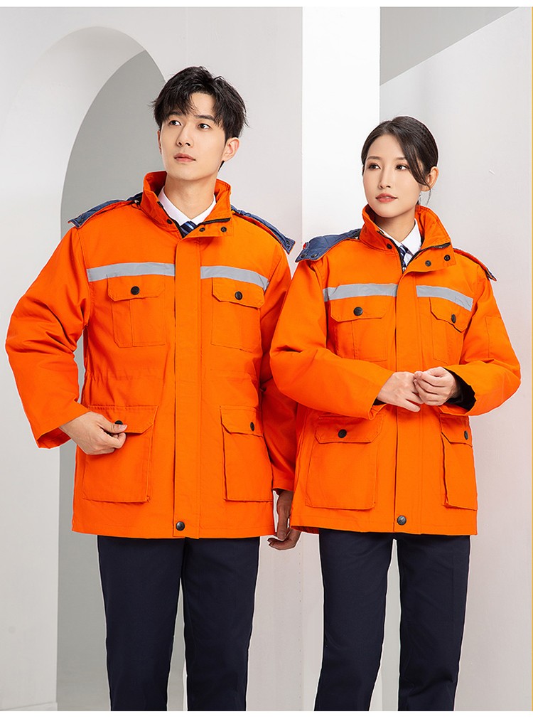 YJ-8603 海源冬季工作服棉衣男可拆卸加厚保暖棉袄工厂冷库车间棉上衣定制(图23)