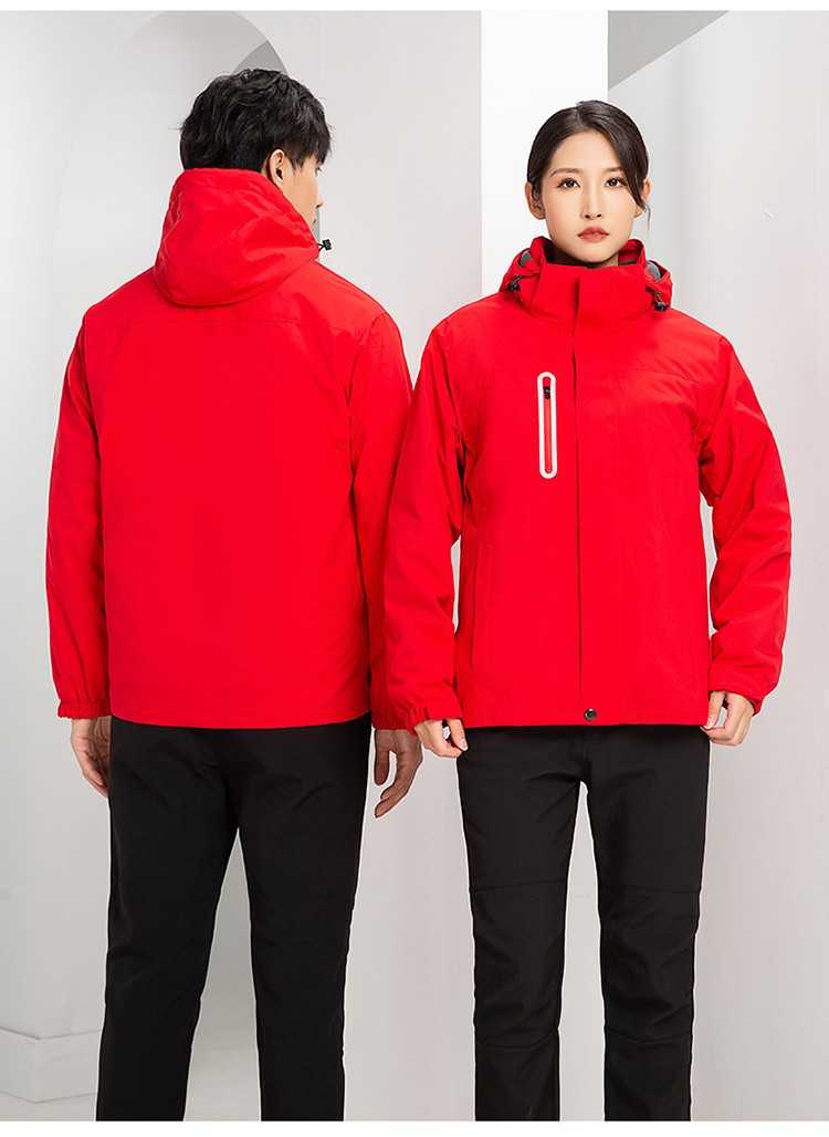 YJ-9806 冬季工作服冲锋衣定制印logo防风防水加绒加厚工装外套夹克棉服(图25)