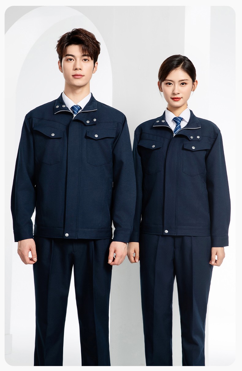 LJ-680011 秋冬高端工作服套装男防静电电工工程师电力工厂劳保工服上衣印字(图13)