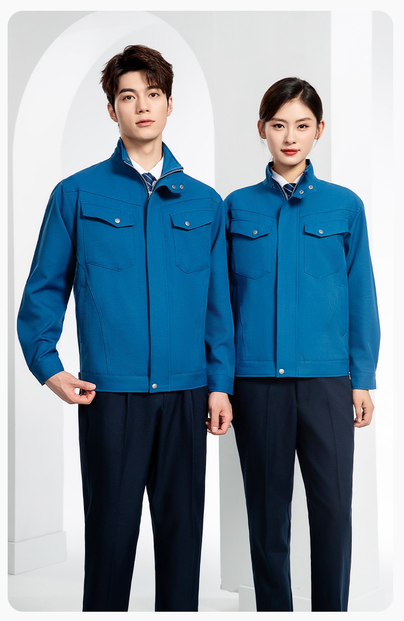 LJ-680011 秋冬高端工作服套装男防静电电工工程师电力工厂劳保工服上衣印字(图18)