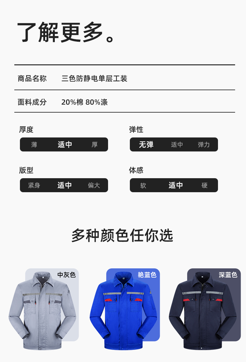 YM-20801SF 防静电工作服套装男秋冬双层加厚化工厂电子厂电工装加油站劳保服(图11)