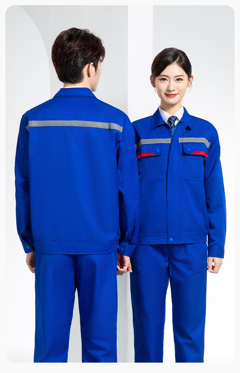 YM-20801SF 防静电工作服套装男秋冬双层加厚化工厂电子厂电工装加油站劳保服(图18)
