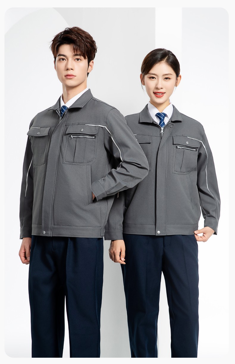 LJ-680012 秋冬高端防静电工作服套装男电力电工工程服电子厂劳保服上衣厂服(图15)