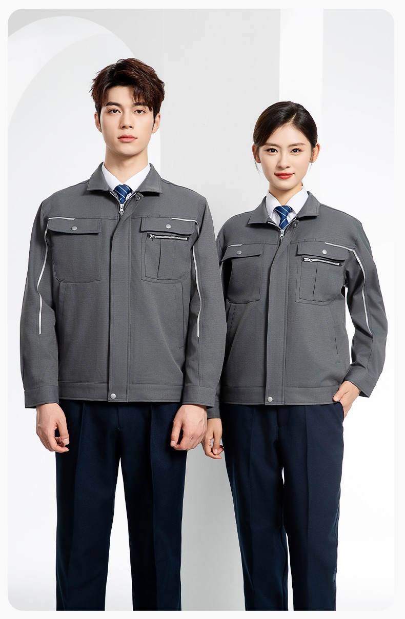 LJ-680012 秋冬高端防静电工作服套装男电力电工工程服电子厂劳保服上衣厂服(图16)