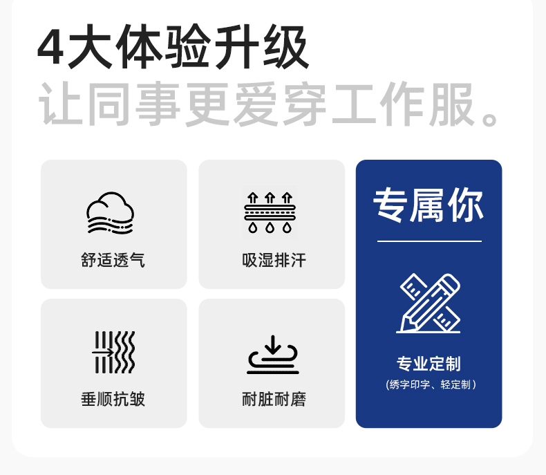 YM-092 春秋季工作服套装定制男耐磨建筑工程工厂车间长袖劳保服纯色工装(图2)