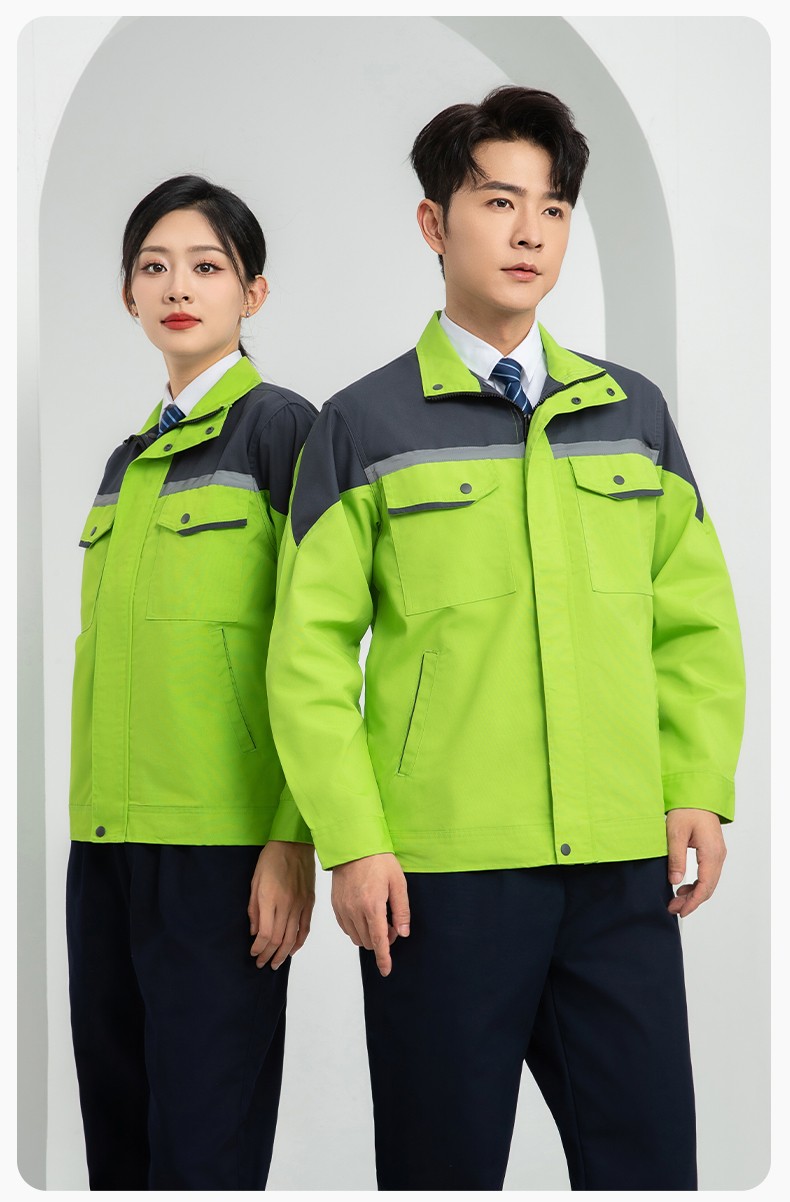 LJ-1811 春秋劳保工作服套装磨毛帆布工厂车间厂服建筑工装汽修服批发(图17)