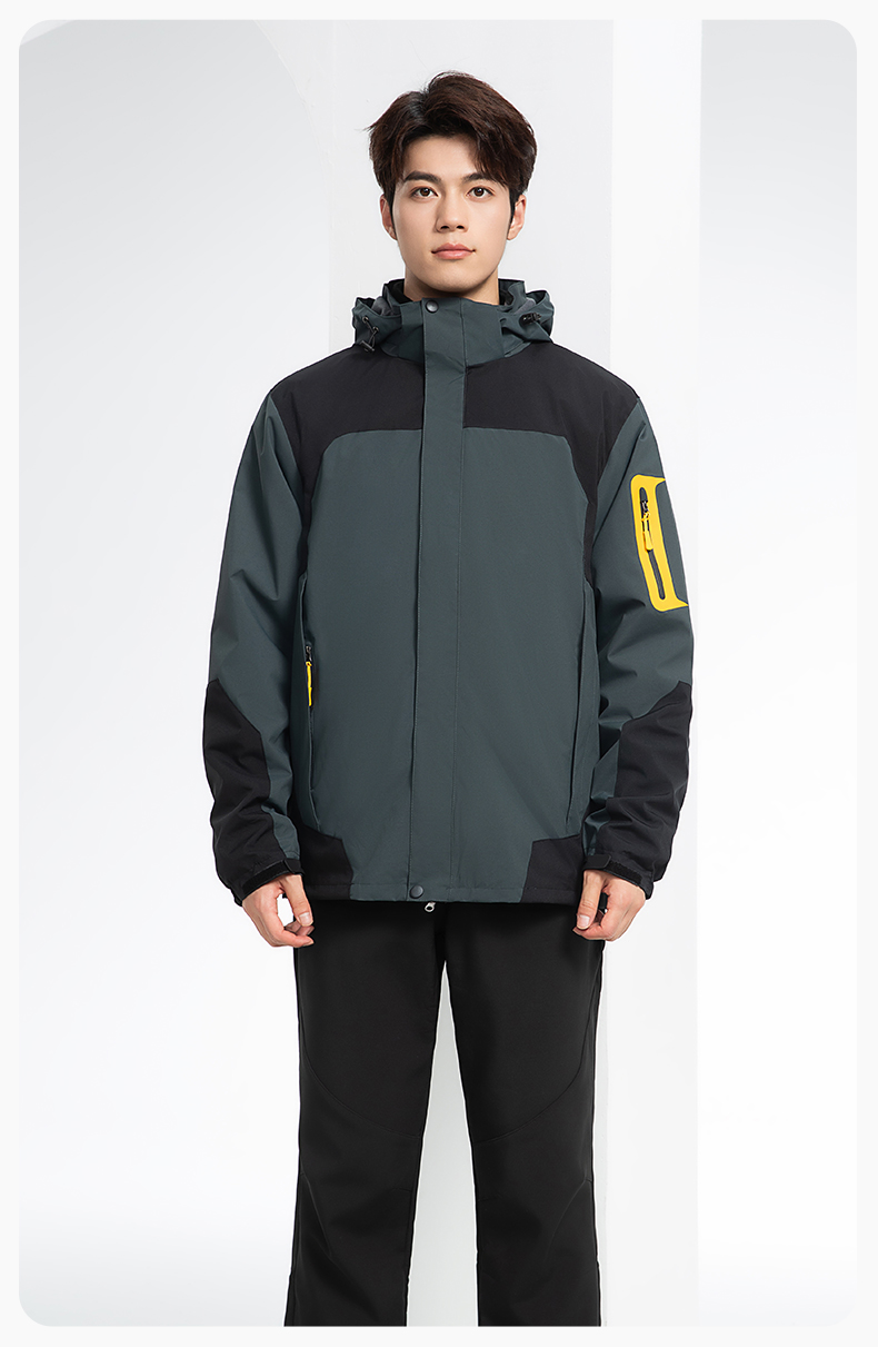 SW-9552 冬季撞色工作服冲锋衣三合一可拆卸保暖工装企业学校团体服定制(图15)