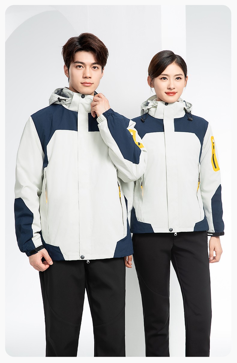 SW-9552 冬季撞色工作服冲锋衣三合一可拆卸保暖工装企业学校团体服定制(图12)