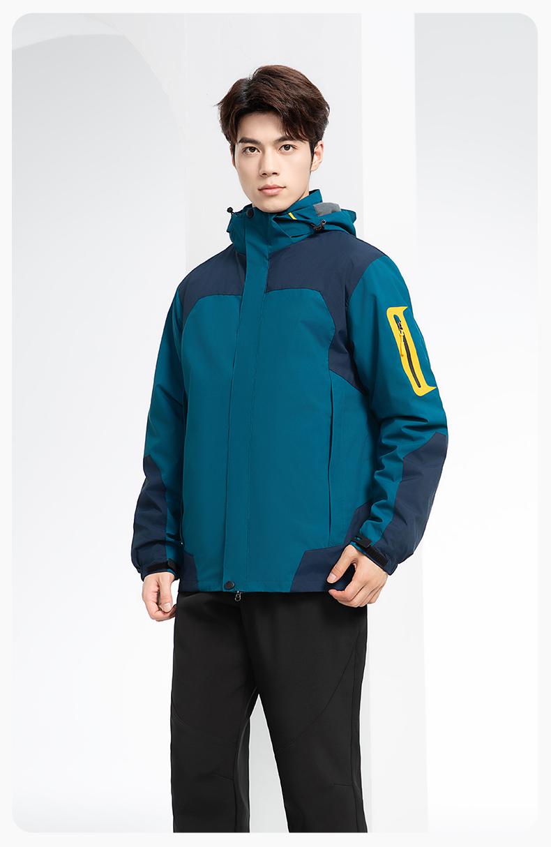 SW-9552 冬季撞色工作服冲锋衣三合一可拆卸保暖工装企业学校团体服定制(图17)