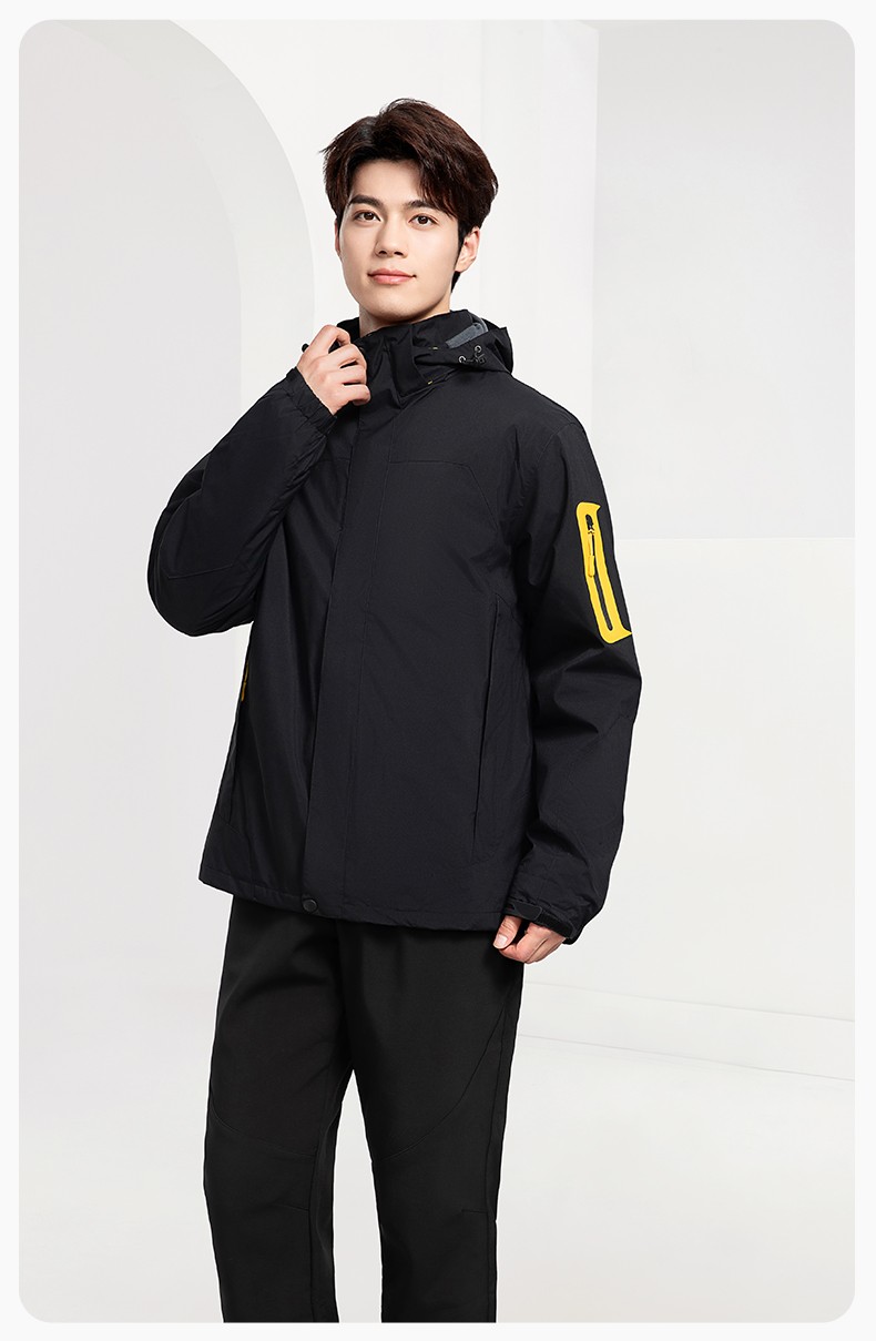 SW-9552 冬季撞色工作服冲锋衣三合一可拆卸保暖工装企业学校团体服定制(图20)