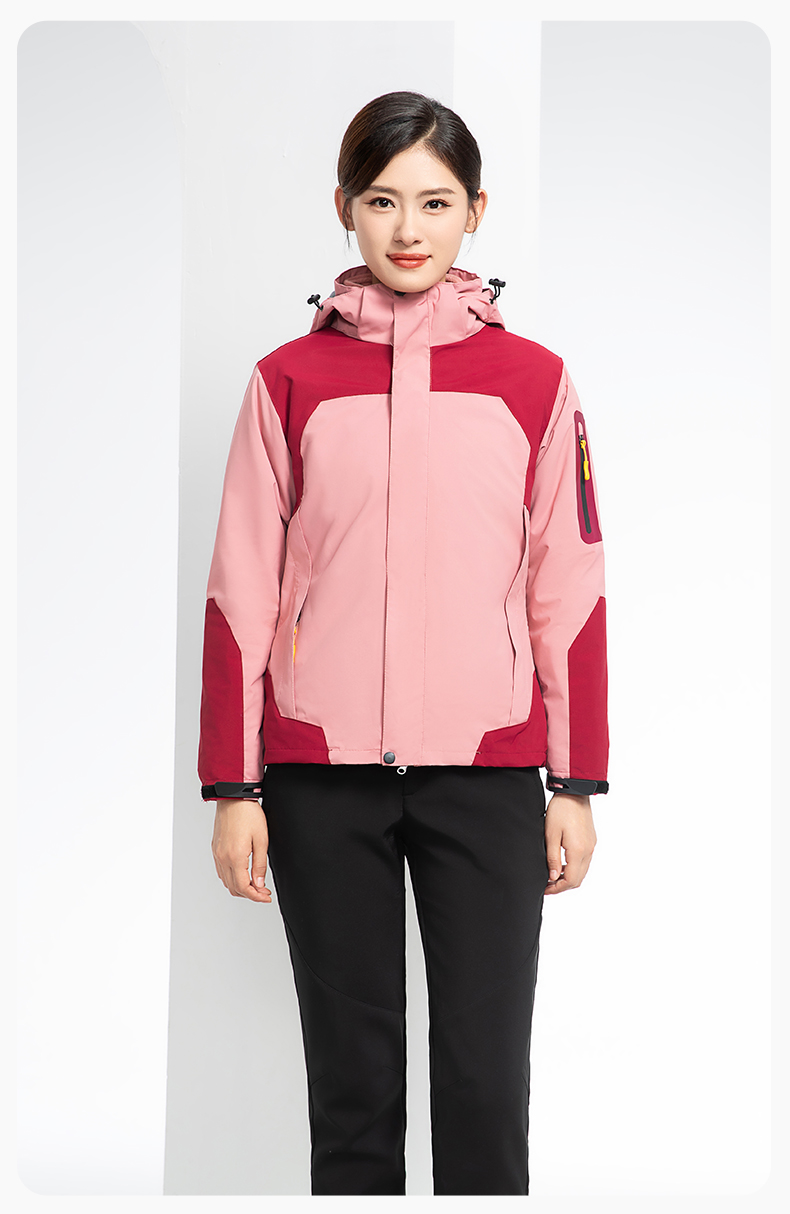SW-9552 冬季撞色工作服冲锋衣三合一可拆卸保暖工装企业学校团体服定制(图23)