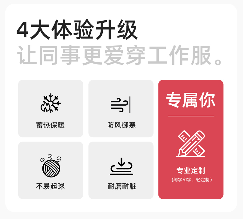 LT-3561 秋冬立领外套工作服定制摇粒绒拼色保暖工装公司企业学校团体服(图2)