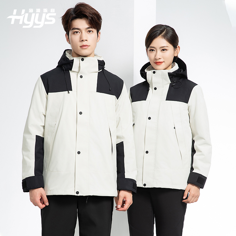 LT-3561 冲锋衣定制印logo刺绣企业加绒工作服防水三合一风衣外套秋冬工装