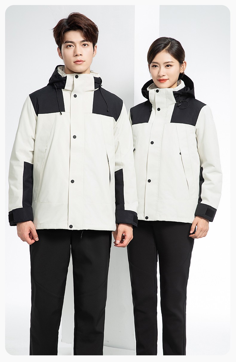 LT-3561 冲锋衣定制印logo刺绣企业加绒工作服防水三合一风衣外套秋冬工装(图23)