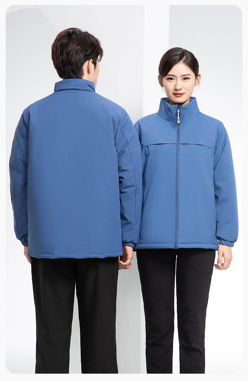 YJ-768 冬季一体式棉冲锋衣工作服男纯色加厚保暖工厂企业装团体服定制(图20)