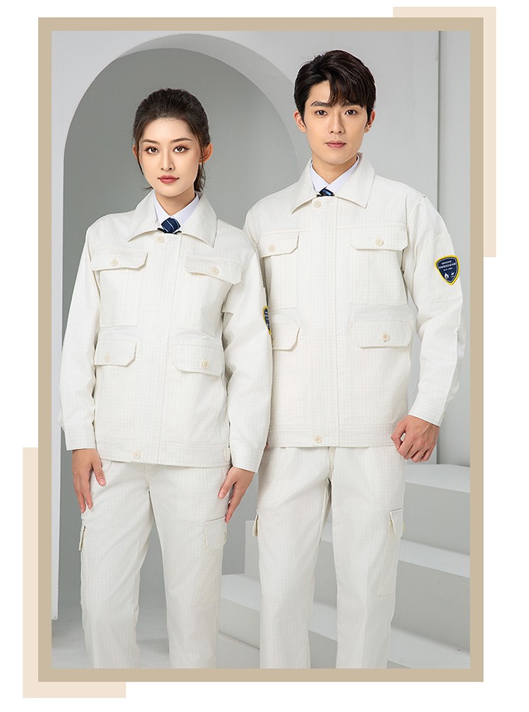 LW-8653ZR 纯棉防阻燃春秋工作服套装加厚耐磨工厂车间电焊焊工防烫劳保服(图22)