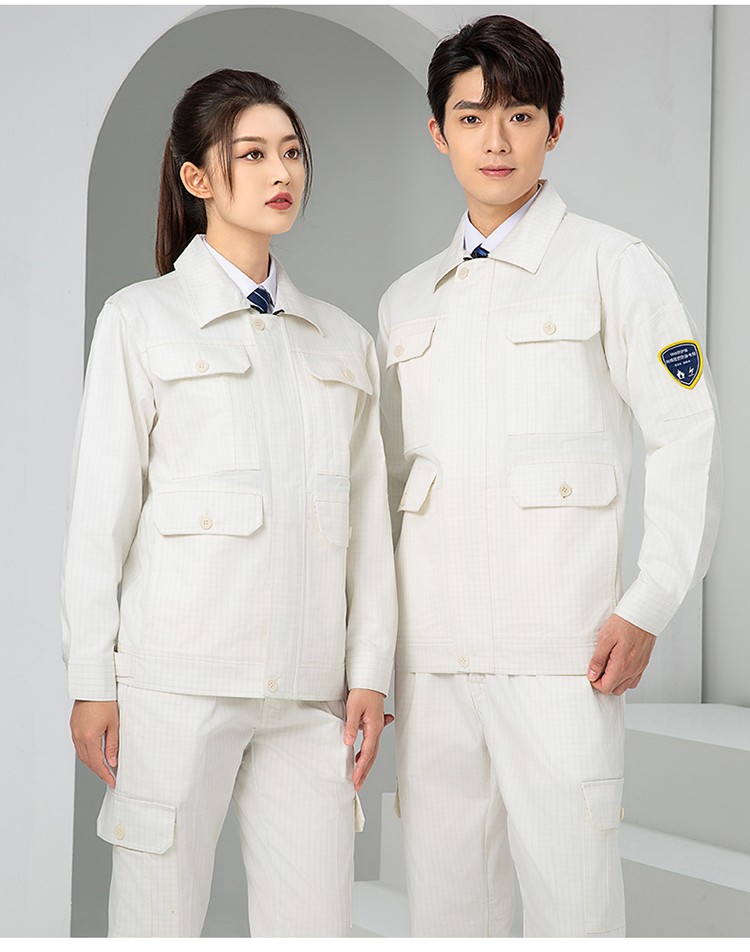 LW-8653ZR 纯棉防阻燃春秋工作服套装加厚耐磨工厂车间电焊焊工防烫劳保服(图23)