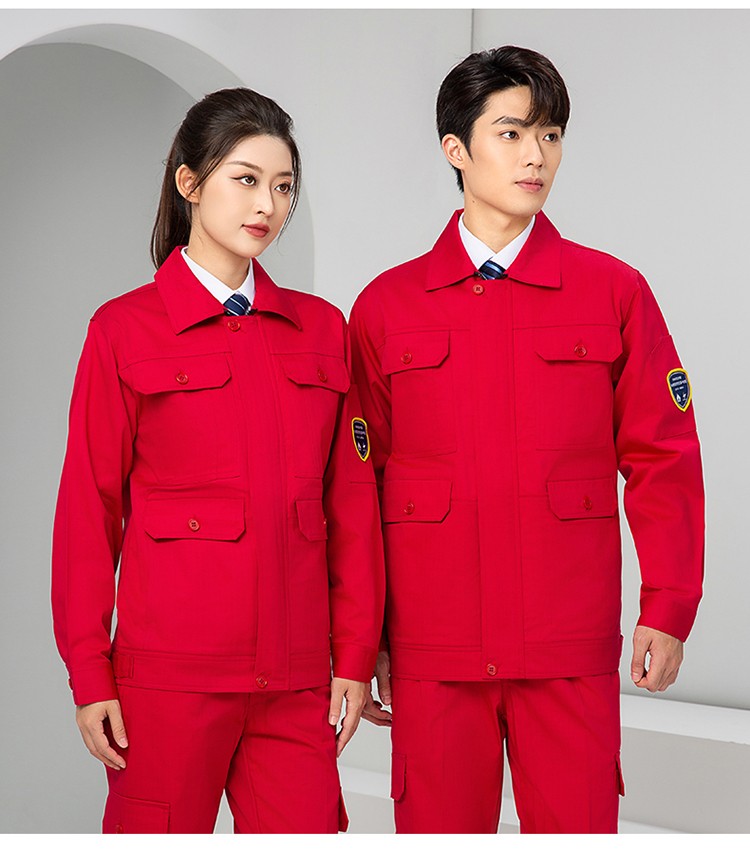 LW-8653ZR 纯棉防阻燃春秋工作服套装加厚耐磨工厂车间电焊焊工防烫劳保服(图25)