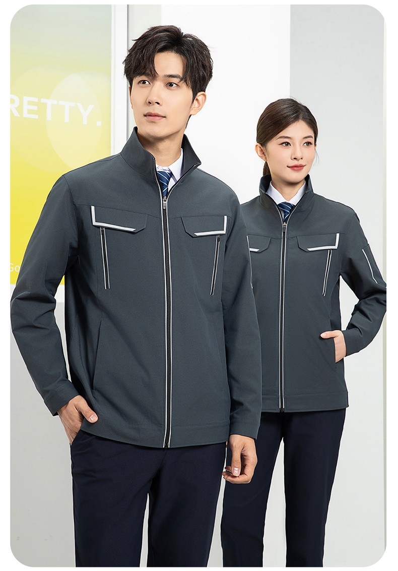 YJ-SK006 高端工作服套装定制秋冬季工服电力工厂厂服工装耐磨劳保工程服(图24)